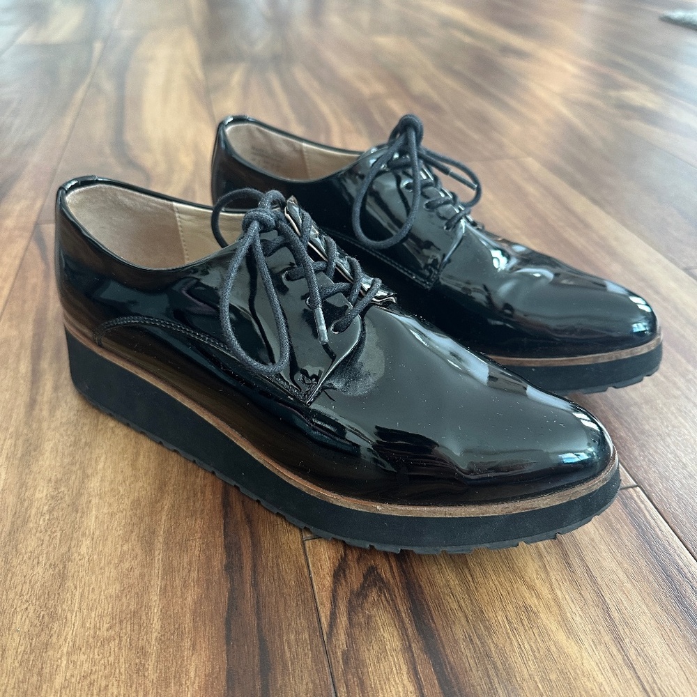 ALDO Louirede Black Platform Oxford Shoes – Women's Size 9